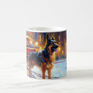 German Shepherd Christmas Festive Season Coffee Mug