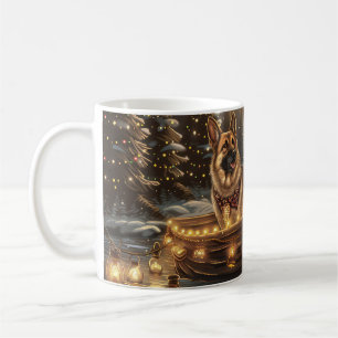 German Shepherd Christmas Festive Voyage  Coffee Mug