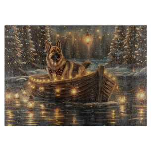 German Shepherd Christmas Festive Voyage  Cutting Board