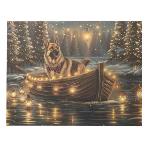 German Shepherd Christmas Festive Voyage Notepad