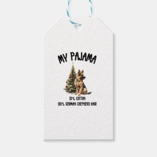 German Shepherd & Christmas, Funny Dog Design for Gift Tags