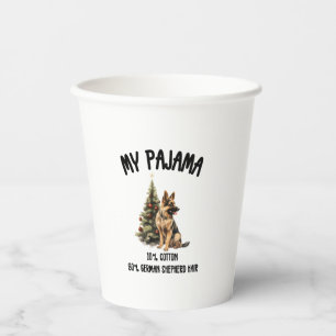 German Shepherd & Christmas, Funny Dog Design for  Paper Cups