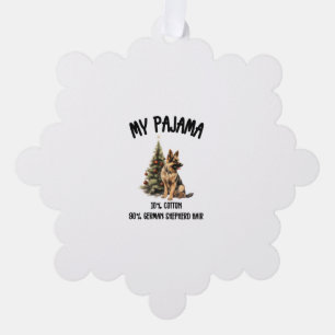 German Shepherd & Christmas, Funny Dog Design for Tree Decoration Card