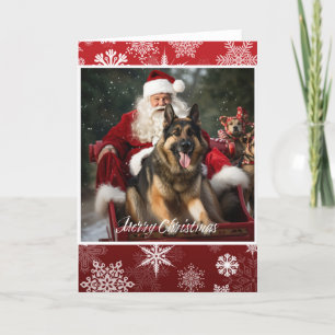 German Shepherd Christmas holiday card