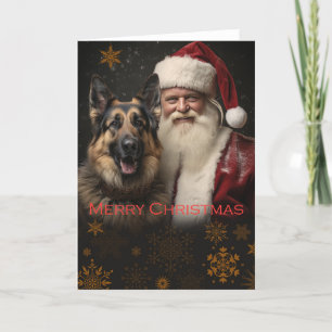 German Shepherd Christmas holiday card