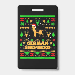 German Shepherd Christmas ID Badge