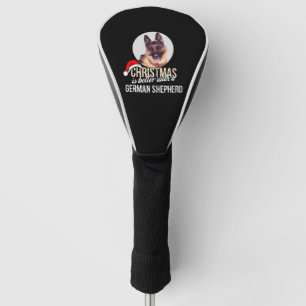 German shepherd - Christmas is better with a Germa Golf Head Cover