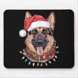 German Shepherd Christmas  Mouse Pad