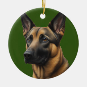 German Shepherd Christmas Ornament
