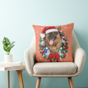 German Shepherd Christmas Ornament Decoration Gift Cushion