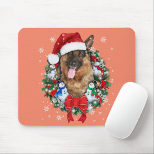 German Shepherd Christmas Ornament Decoration Gift Mouse Pad