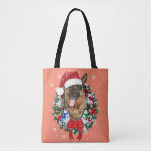 German Shepherd Christmas Ornament Decoration Gift Tote Bag