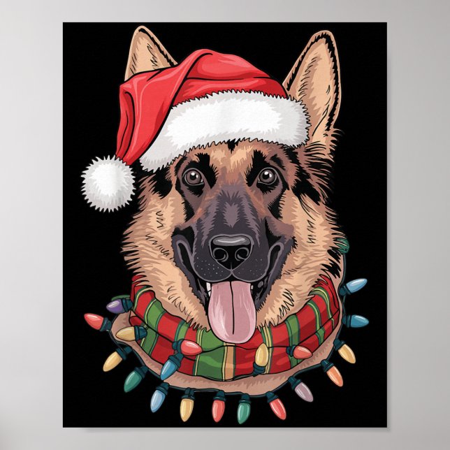 German Shepherd Christmas  Poster (Front)