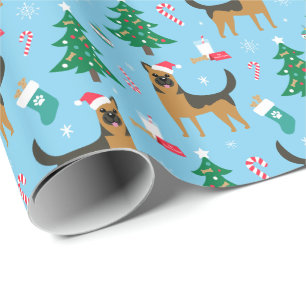 German Shepherd Christmas Wrapping Paper