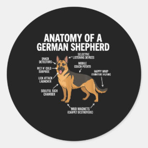 German Shepherd Classic Round Sticker