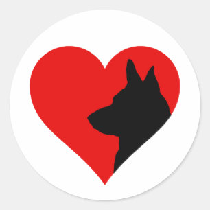 German Shepherd Classic Round Sticker