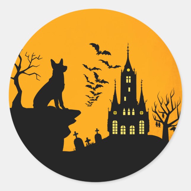 German Shepherd      Classic Round Sticker (Front)