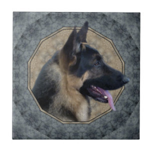German Shepherd Classical Ceramic Tile