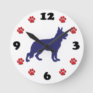 German Shepherd Clock
