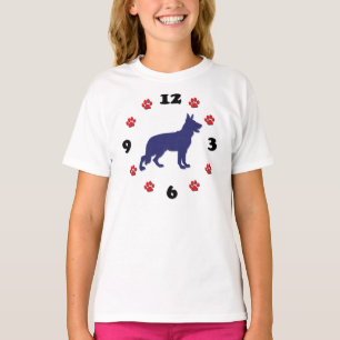 German Shepherd Clock T-Shirt