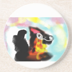 German Shepherd colorful Coaster