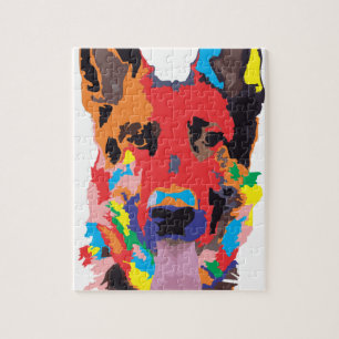 German shepherd colour jigsaw puzzle