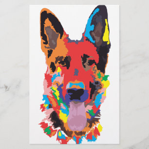 German shepherd colour stationery