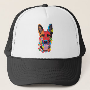 German shepherd colour trucker hat