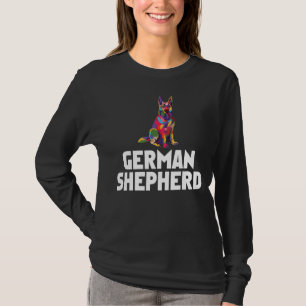 German Shepherd Coloured Funny Dog T-Shirt