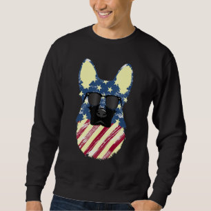 German Shepherd Cool Patriot Happy 4th Of July Sweatshirt