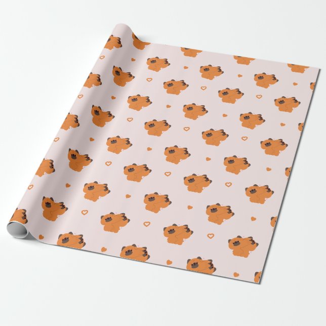 German Shepherd Couple Wrapping Paper (Unrolled)