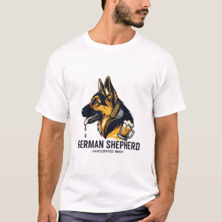 German Shepherd & Craft Beer Logo T-Shirt