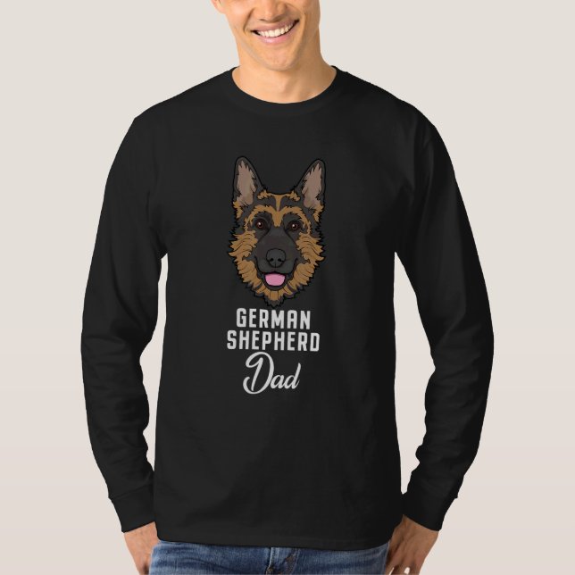 German Shepherd Cute Dog Dad T-Shirt (Front)