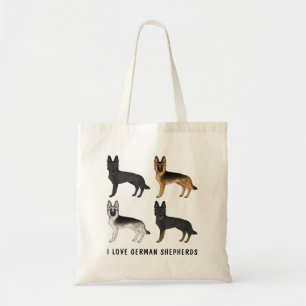 German Shepherd Cute Dogs I Love German Shepherds Tote Bag