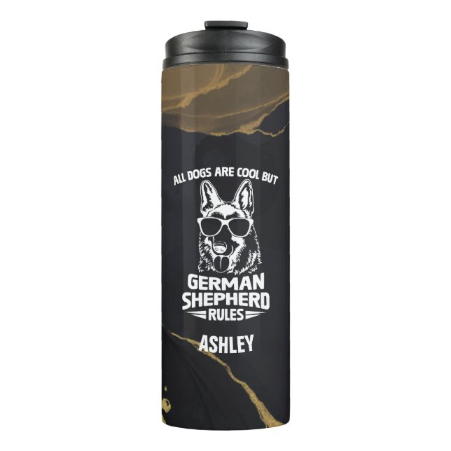 German Shepherd Cute Gift for Dog Dad Dog Mum Thermal Tumbler (Front)