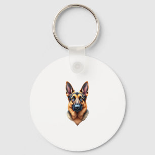 German Shepherd Cute Puppy Dog (1) Key Ring