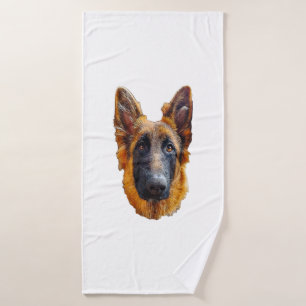 German Shepherd Cute Puppy Dog Bath Towel