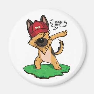 German Shepherd Dabbing Magnet