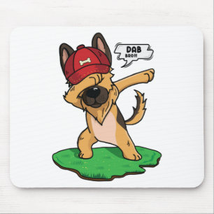 German Shepherd Dabbing Mouse Pad