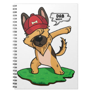 German Shepherd Dabbing Notebook