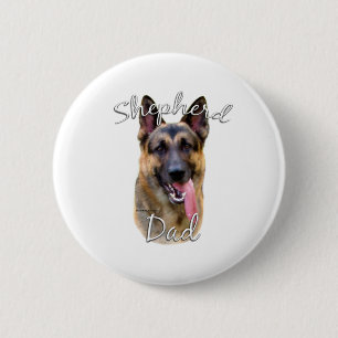 German Shepherd Dad 2 6 Cm Round Badge