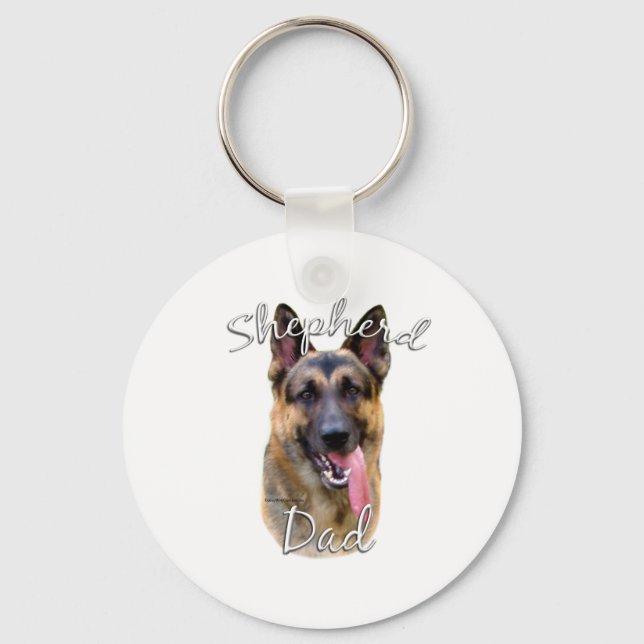 German Shepherd Dad 2 Key Ring (Front)