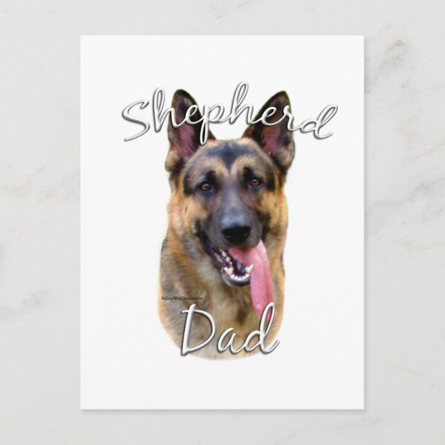 German Shepherd Dad 2 Postcard (Front)
