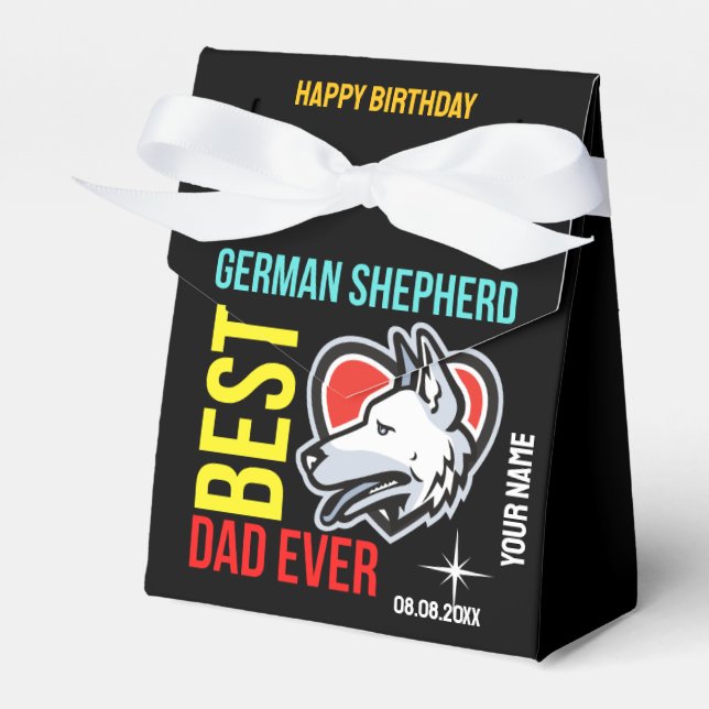 German Shepherd Dad, Dog Dad Birthday       Favour Box (Front Side)