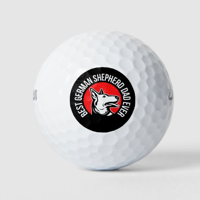 German Shepherd Dad, Dog Dad Golf Balls (Front)