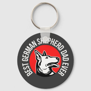 German Shepherd Dad, Dog Dad Key Ring