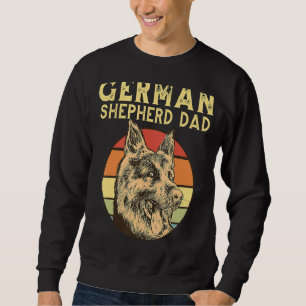 German Shepherd Dad Dog Father Gsd Vintage Retro Sweatshirt