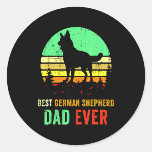 German Shepherd Dad Dog Owner Essential Classic Round Sticker
