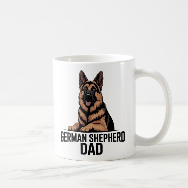 german shepherd dad german shepher lover dog cofee coffee mug (Right)