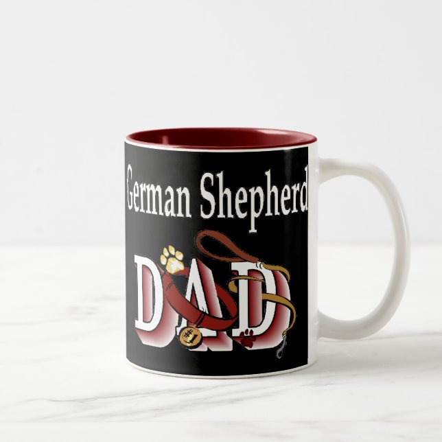 German Shepherd Dad Gifts Two-Tone Coffee Mug (Right)